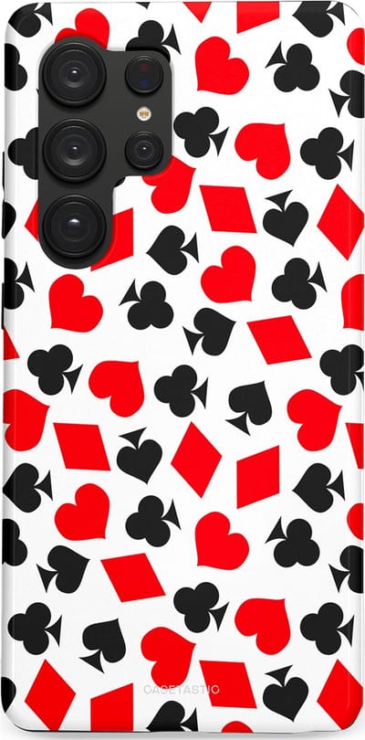 Casetastic Hoesje Geschikt voor Samsung S25 Ultra - Stijlvolle Beschermende Duo-layer Case - Harten spel