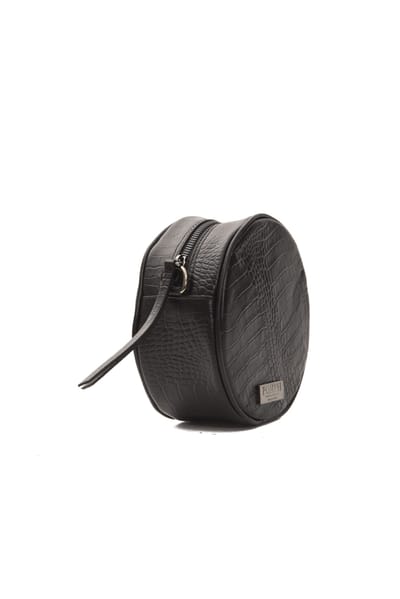 Pompei Donatella Vrouwen Zwart Leren Crossbody Tas