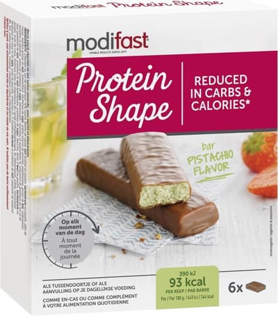 Modifast Protiplus Reep Chocola Pistache Voordeelverpakking