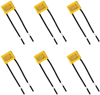 Set van 6 condensatoren polypropyleen 0,22 µF 275 V X2 voor ledlampen - onderdrukt storingen elektronische apparaten