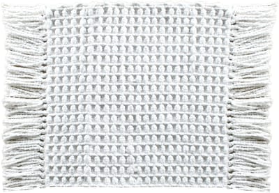 Heckettlane Badmat Madras - Badkamermat - Bidetmat - Antislip tapijt - 60x60 cm - Wit