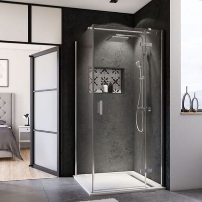 Breuer Panorama revolving door with fixed part for SW 90 cm, connection on right 1401.005.101.004