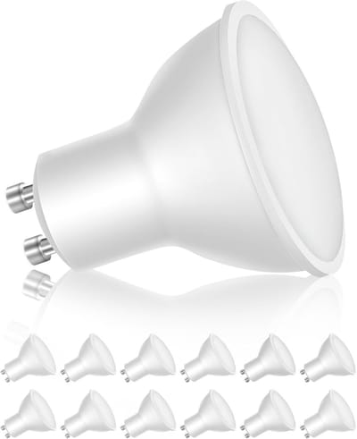 GELLDG GU10 LED-lampen - Verpakking van 12 - Warm wit licht - Maximale levensduur 30.000 uur - 3 watt/3000K/420 lumen - Gelijk aan een gloeilamp van 50 watt - Energiebesparende LED-spots - Stralingshoek van 120° - Niet dimbaar - GU10-interface
