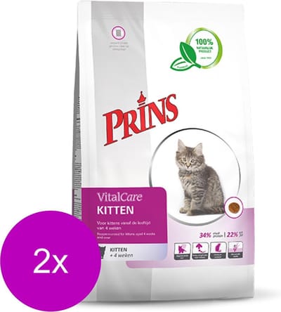 Prins Vitalcare Kitten - Kattenvoer - 2 x 10 kg