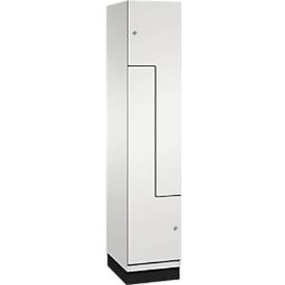 C+P Z-kast Cambio, 1 vak, met plint, B 400 x D 525 x H 1980 mm, verkeerswit/wit