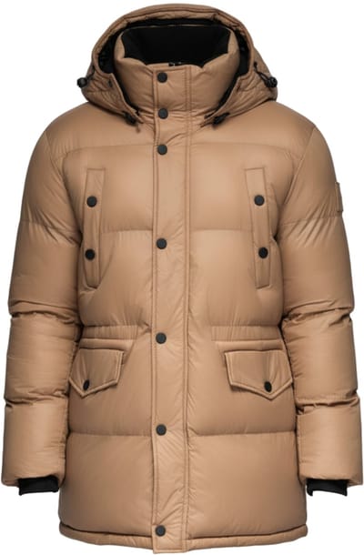 OMBRE Jas - Polyamide - Lange Mouw - Rits Kameel XL
