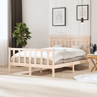 vidaXL - Bedframe - massief - hout - 140x200 - cm