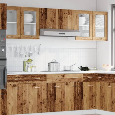 vidaXL - Bovenkast - Lyon - 40x31x60 - cm - bewerkt - hout - oud - houtkleurig