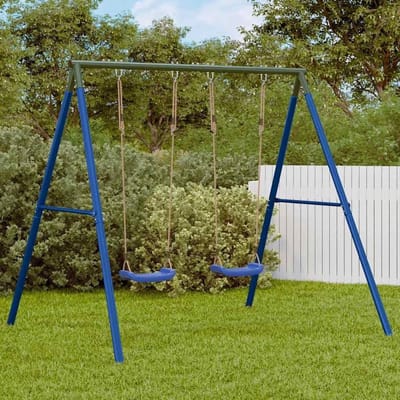 Schommelset met 2 schommels - Speeltoestel tuin - Buiten spelen - Stevig frame - 2094 kg
