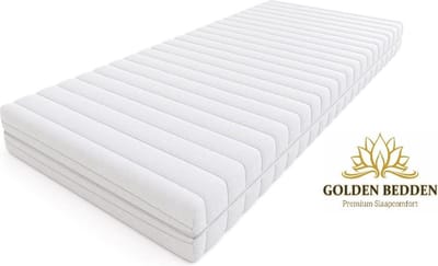 Golden Bedden - Een Persons - 90x180x14cm - HR45 Medium Kindermatras Anti-allergische wasbare hoes met rits.