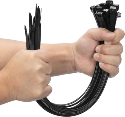 Kabelbinders - Tiewraps Plastic Draadbanden - Kabels Organiseren - UV-bestendig Intensief Gebruik - 406 cm 100 stuks - Zwart