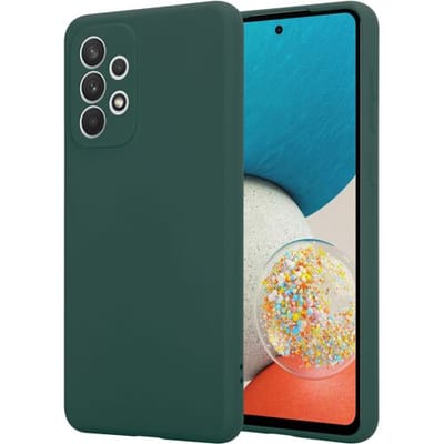 ShieldCase Hoesje geschikt voor Samsung Galaxy A53 siliconen hoesje - dun hoesje - volledige bescherming - donkergroen