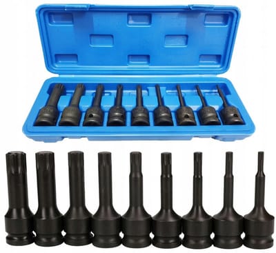 JOBIextra Slagdoppenset SPLINE 1/2" M4-M16 9-delig