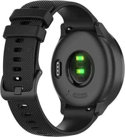 Zachte Silikonenen Horlogeband voor Garmin Vivoactive 3, 20mm Snelle Bevestiging, Sportieve Vervangband voor D2 Air, Forerunner 55 en 245