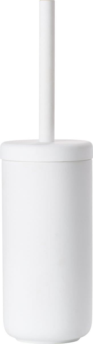 Zone Denmark Ume Toiletborstel met Houder - WC Borstel Vrijstaand - Toilet & Badkamer Accessoires - Steen - 38,7 x 10 cm - Wit