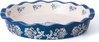 Taartvorm Keramiek - Diepe schaal - Taarten Bakken - Ovenbestendig Materiaal - 27 cm - Marineblauw