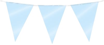 Party flag foil baby blue | 6 stuks