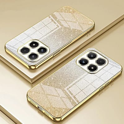 Hoesje geschikt voor Xiaomi 17 - Phonesta Crystal Sparkle Glitter Silicone Back Cover - Goud