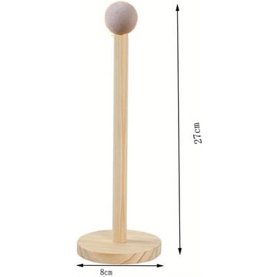 Houten Haarband Houder Accessoires Opbergrek Display Plank Voor Woonkamer Eenvoudig Te Monteren beige