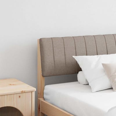 vidaXL Gestoffeerd hoofdbord Taupe 200 cm Massief grenenhout