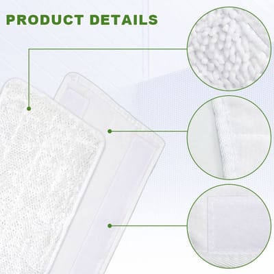 Geschikt voor Vileda Steam XXL stoommop doekje rechthoekige mop doekje microfiber handwasvrije mop kop accessoires totaal 4 stuks