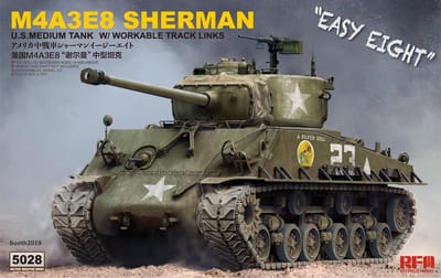 Rye Field Model Modelbouwpakket Militaire voertuigen - 5028 M4A3E8 Sherman - Easy Eight - Tank Plastic - 1:35 - Modelbouw