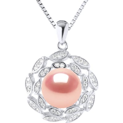 SUN zoetwater parel 9-10 mm Roze 925