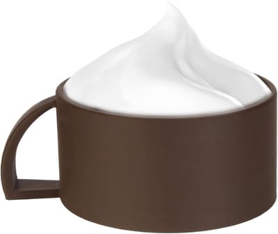 Scheerkom - Scheergerei Beker - Scheerschuim Maken - Morsvrije Stabiliteit - 15.2 cm - Bruin