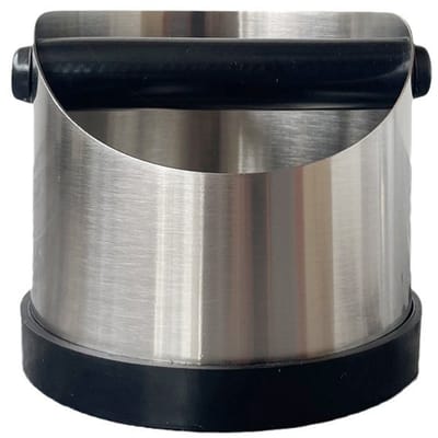 Roestvrije stalen espressoklopbak, eenvoudige en rommelvrije verwijdering van koffie- en espressopulp, koffieklapbak met verwijderbare klopstang en antislipvoet, vaatwasmachinebestendige espressopulpbak voor thuisgebruik