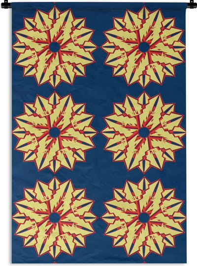 Wandkleed - Wanddoek - Sterren - Patronen - Abstract - 120x180 cm - Wandtapijt