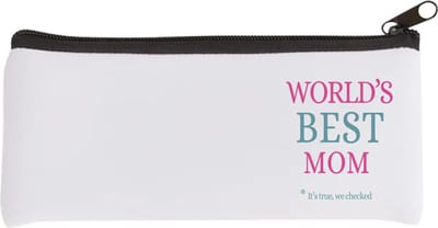 Akyol - world's best mom Etui - Mama - moeder - moederdag cadeautjes - verjaardagscadeau - kado - 20 bij 9 cm