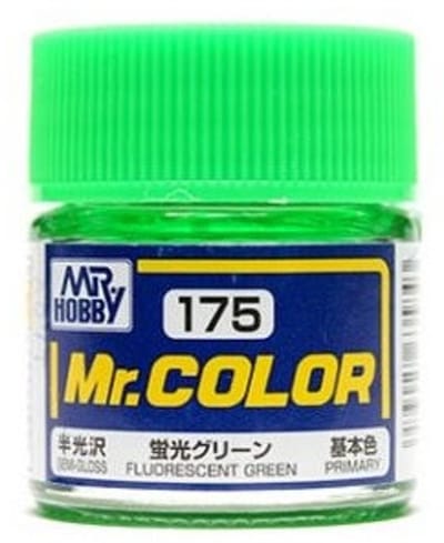 Gunze Mr. Hobby C-175 - Mr. Color 10 ml Fluorescent Green - Lacquer Modelbouwverf