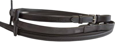 ThinLine - Full Wrapped Engelse Teugels - Anti-Slip Grip - Gesp zonder Stops - 54"/137cm - Zwart