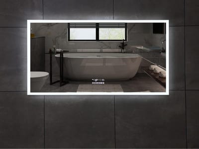 Mawialux LED Spiegel - 140cm - Rechthoek - Verwarming - Digitale Klok - Bluetooth - MR3140