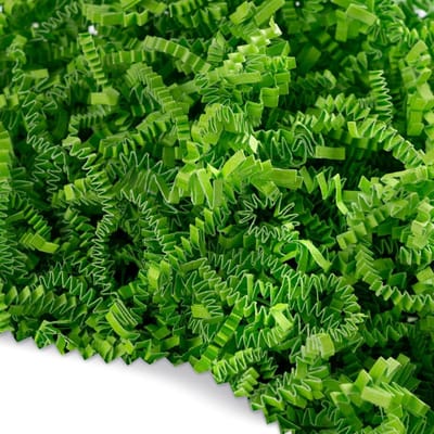 FRILLZ Crinkle Cut Paper Shred Filler voor manden, geschenken, verpakking en bescherming van uw verjaardag, bruiloften, jubileum, Pasen en andere geschenken (2 lb, limoengroen)