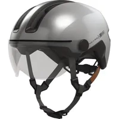 Fietshelm ABUS HUD-Y ACE gleam silver M - 54-58 cm - zilver - Geschikt voor gebruik op elektrische fietsen - stadsfietsen - 430 g