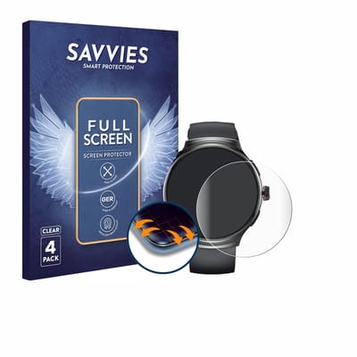 Savvies - Screenprotector voor Oukitel V5 1.43" - Folie Beschermfolie transparant volledig dekking 4 Stuks