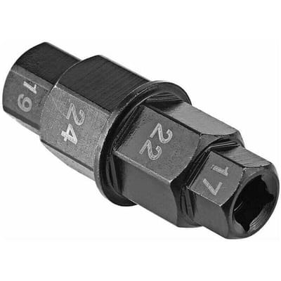 Inbussleutels voor motorfietsen - wielassleutel, gereedschap voor het verwijderen van de wielas, inbussleutel, adapter voor de voorwielnaafas 17 mm/19 mm/22 mm/24 mm