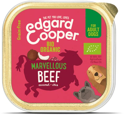 Edgard & Cooper Biologische Rund Kuipje - Voor volwassen honden - Hondenvoer - 100g NL-BIO-01
