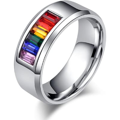 Europese en Amerikaanse Stijl Titanium Staal Ringen Ringen Koppels Sieraden Verbleken Niet 9# gray