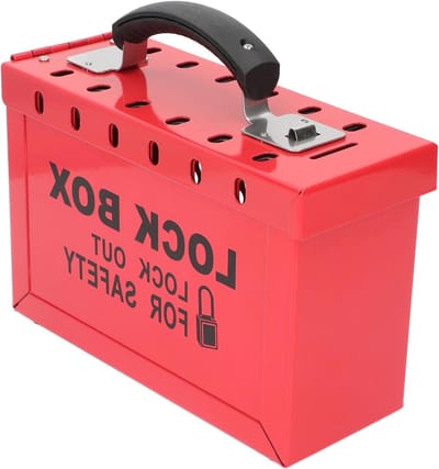 Lockout Box met 12 Slots van Stalen Plaat voor Veiligheidshangsloten - Hangslot Station voor Groepen, 9,3x6,1x3,7in, Ideaal voor Beveiliging en Management