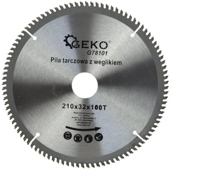 GEKO Zaagblad voor aluminium - 210 mm - 100 tanden - Inclusief reductieringen