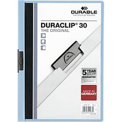 Durable - Klemmap Duraclip A4 3mm 30 vellen lichtblauw | 25 stuks
