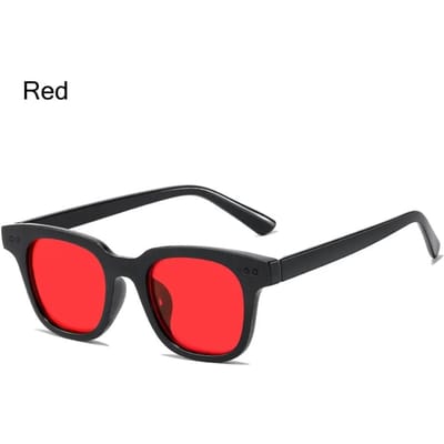 Lunettes de soleil vintage à monture carrée Lunettes de soleil de luxe rétro à verres océaniques Protection UV colorée Lunettes d'été pour les yeux black
