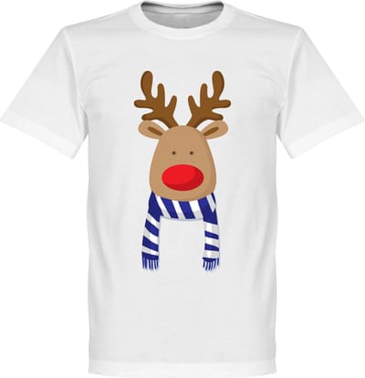 Reindeer Supporter T-Shirt - Blauw/Wit - XXL