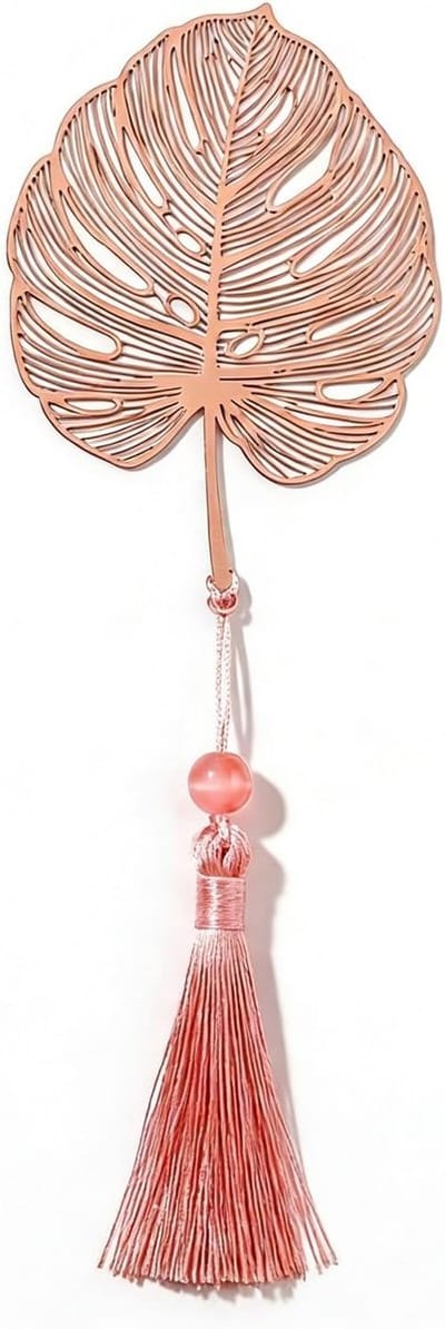 Elegante metalen boekenlegger met kwastje, perfect als cadeau voor vrouwen, moeders, grootmoeders en leerkrachten, ideaal voor boekenliefhebbers en studenten.