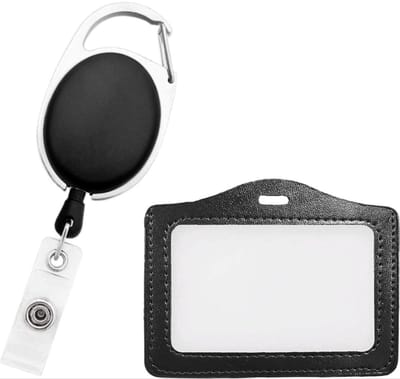 Scoby - Badgehouder - Pashouder - Trekkoord Sleutelhanger - Retractable Badge Reel - 60CM - Zwart