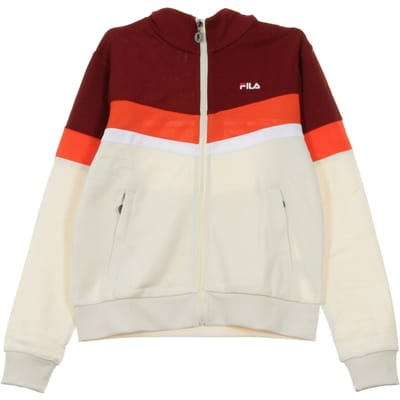 Nantale dames trainingsjack rabarber/grijs/fiesta oranje/helderwit