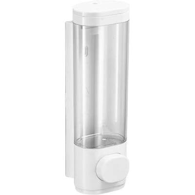 Handmatige Zeepdispenser Wandmontage Handpers Zeepdispenser Voor Schotel Vloeibare Lotion Douchegel Shampoo Container wit