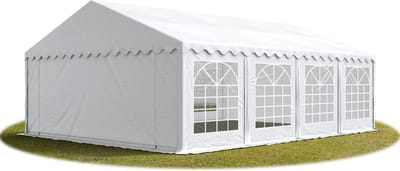 Partytent feesttent 6x8 m tuinpaviljoen -tent PVC 700 N in wit waterdicht